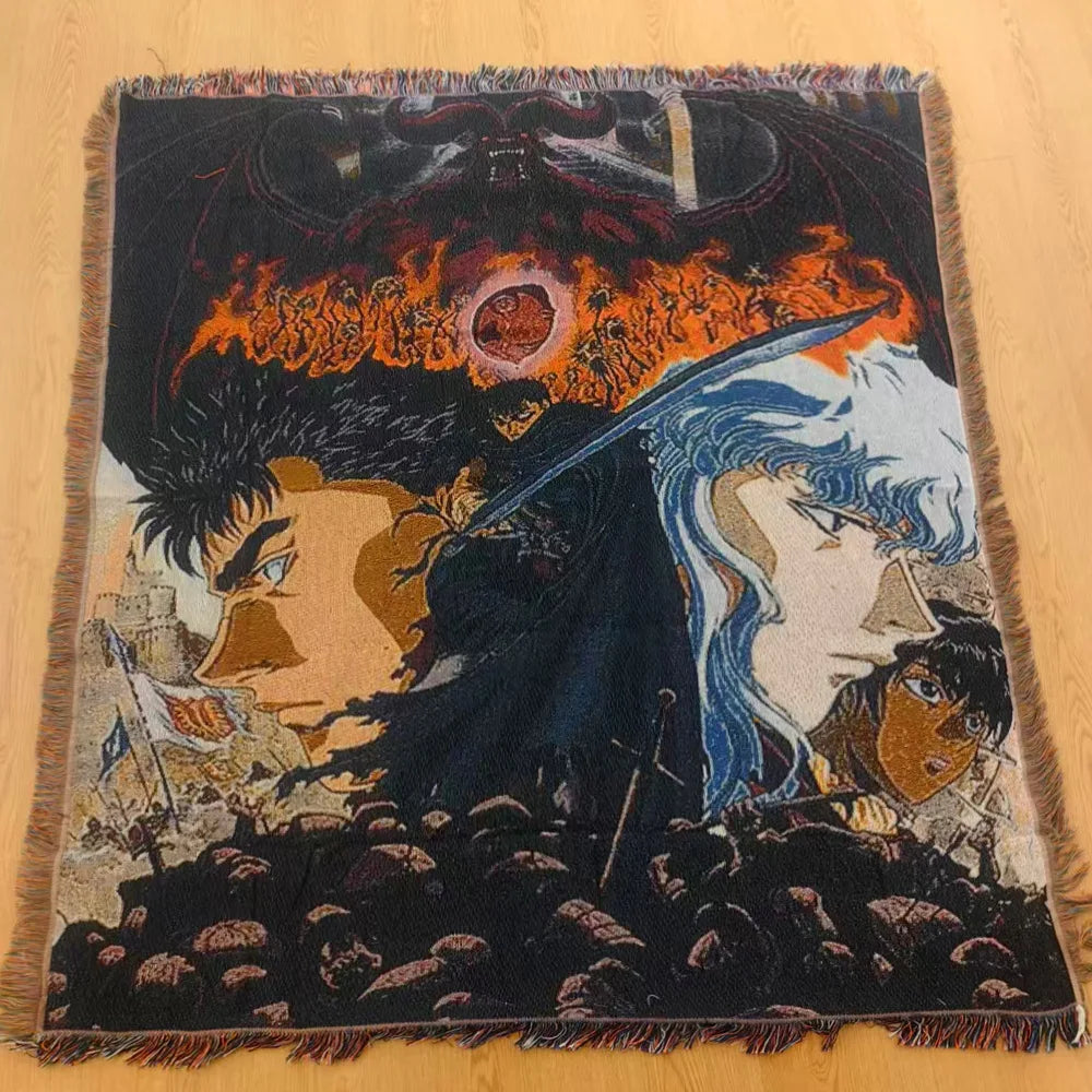 Custom Anime Cartoon Modern Tapestry Woven Jacquard Blanket