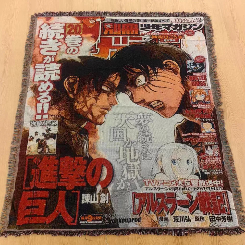 Custom Anime Cartoon Modern Tapestry Woven Jacquard Blanket