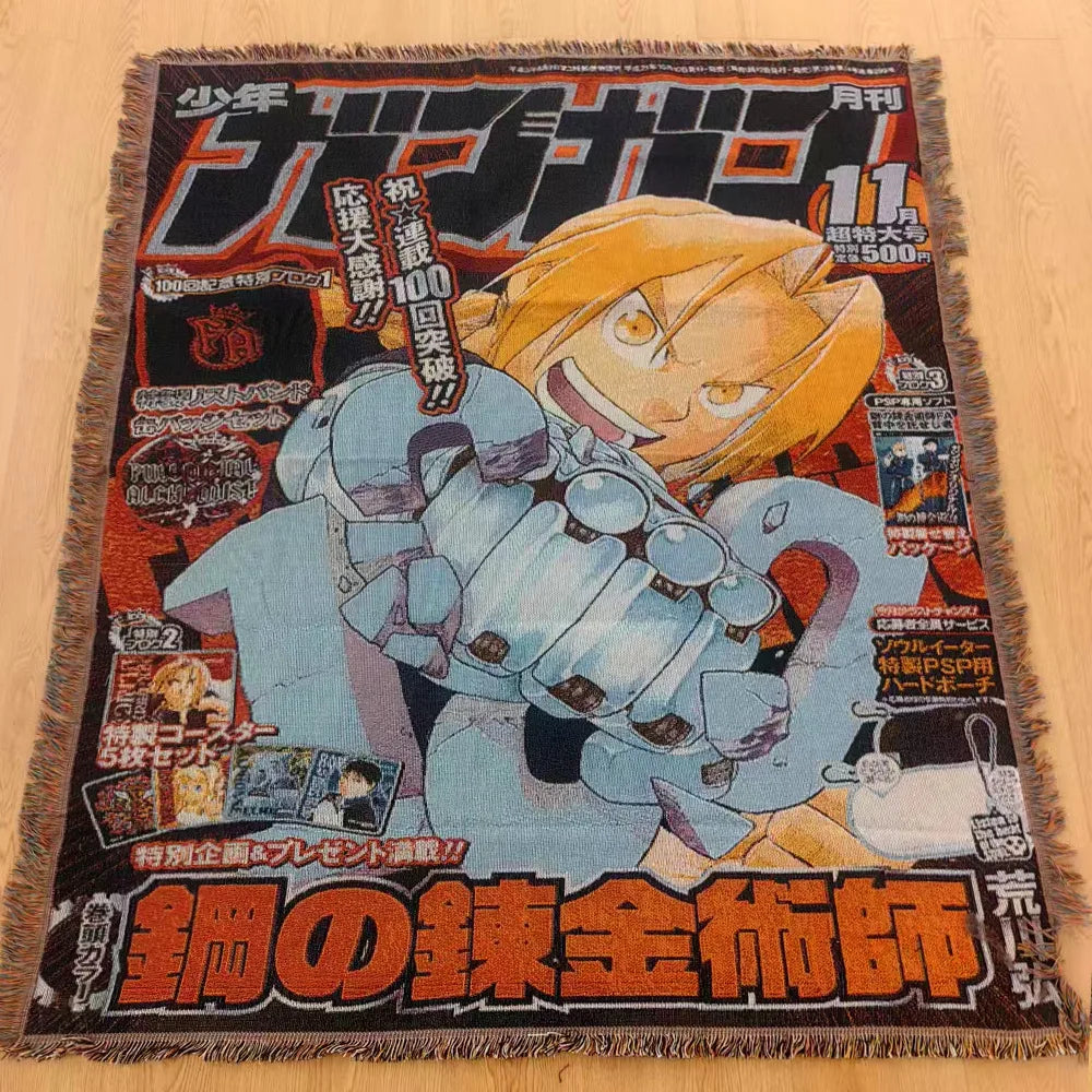 Custom Anime Cartoon Modern Tapestry Woven Jacquard Blanket