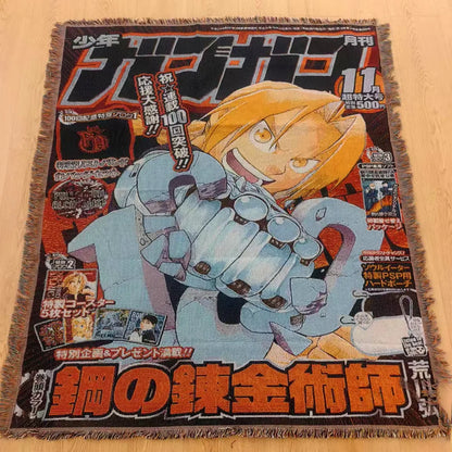 Custom Anime Cartoon Modern Tapestry Woven Jacquard Blanket