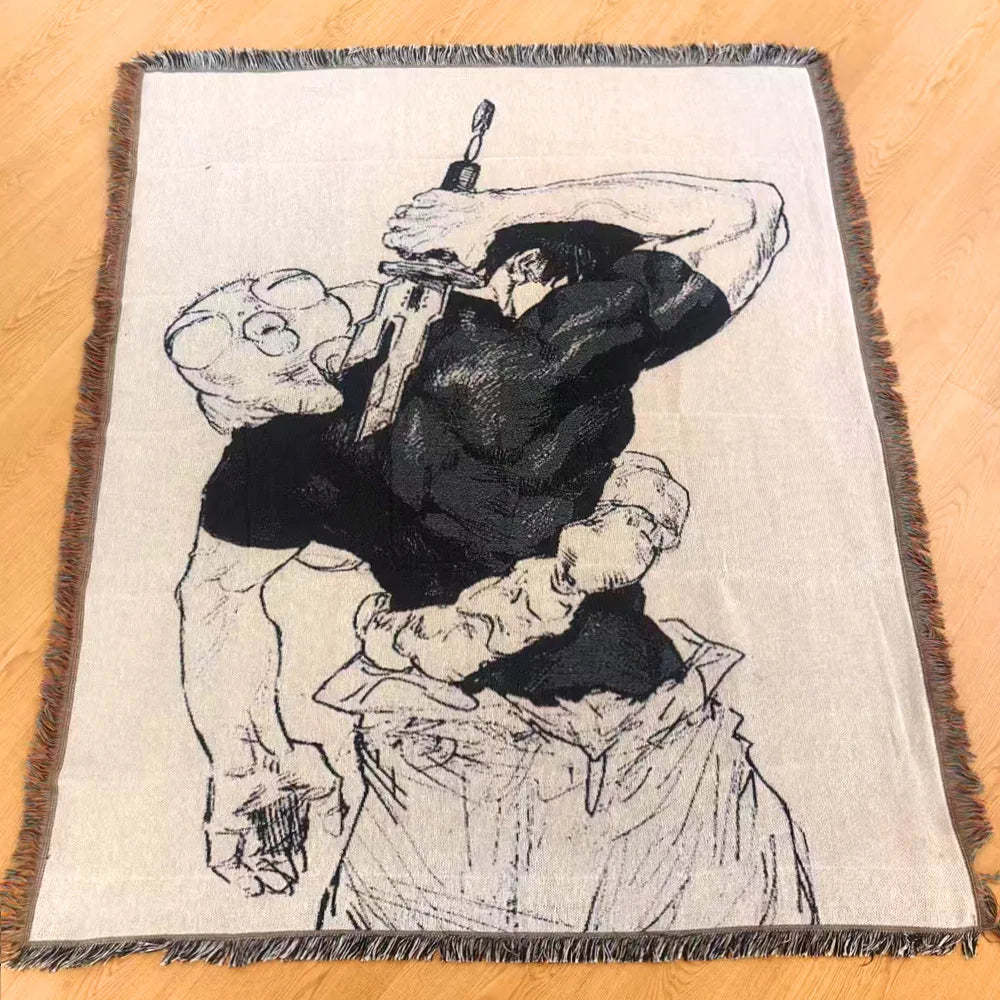 Custom Anime Cartoon Modern Tapestry Woven Jacquard Blanket