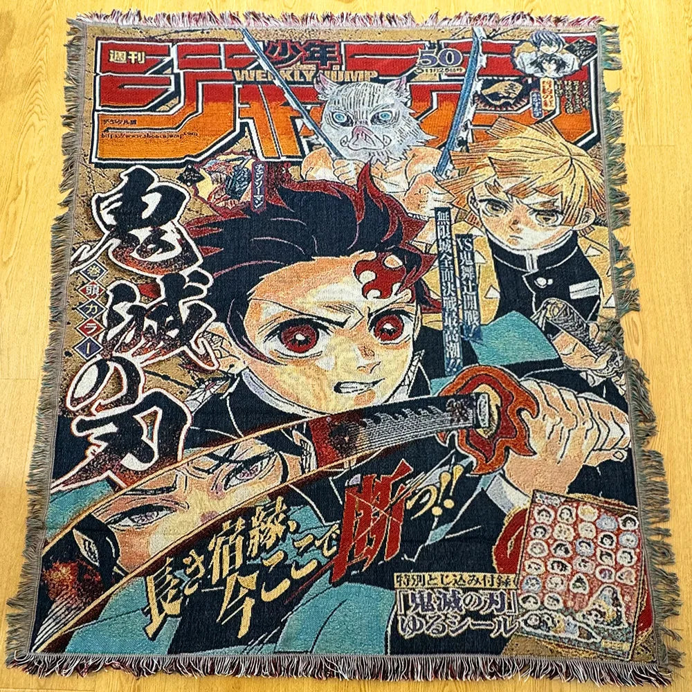 Custom Anime Cartoon Modern Tapestry Woven Jacquard Blanket