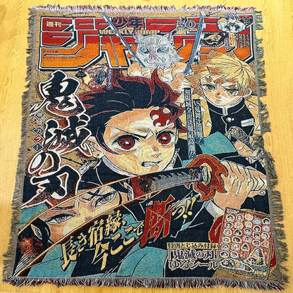 Custom Anime Cartoon Modern Tapestry Woven Jacquard Blanket