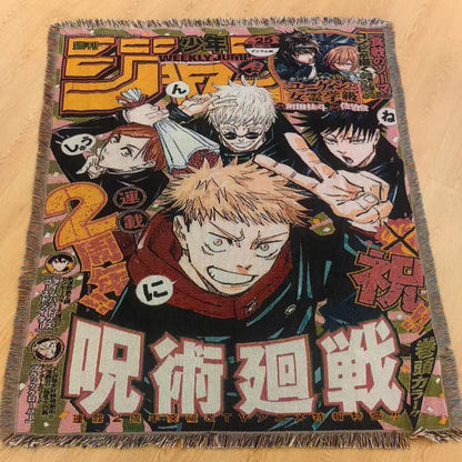 Custom Anime Cartoon Modern Tapestry Woven Jacquard Blanket